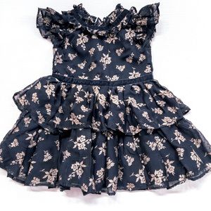 Janie & Jack navy and gold dress